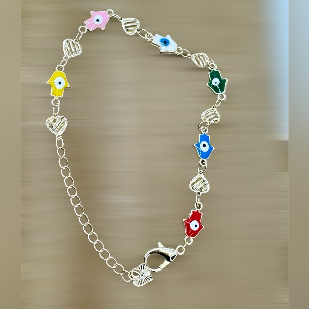 18K Gold Filled Hamsa Eye Bracelet